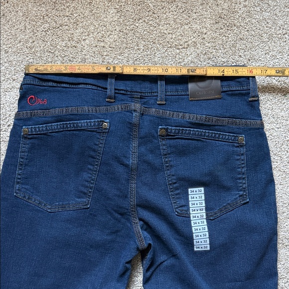 Origin Delta 68 Performance Jeans Dark Blue Wash Men 34x32 Tapered Slim Pants - Picture 7 of 9